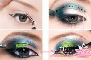 چشم، آرایش، سایه، مراحل، خط