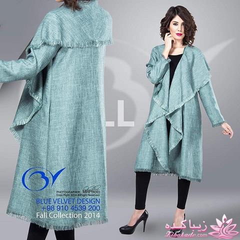 مزون مانتو مخمل آبی | bluevelvet