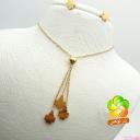 نیم ست آویز دار طلایی طرح گل