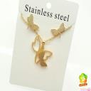 نیم ست طلایی طرح سنجاقک