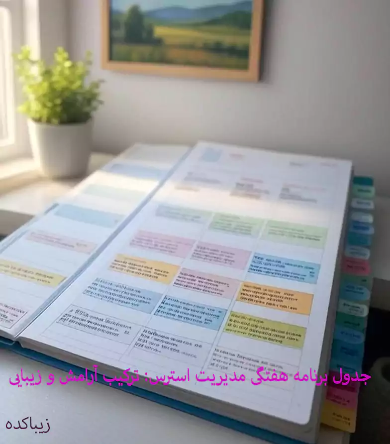 جدول برنامه هفتگی مدیریت استرس: ترکیب آرامش و زیبایی