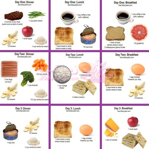 رژیم , 3 روزه