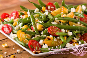 سالاد، رژیم، غذا، لوبیاسبز