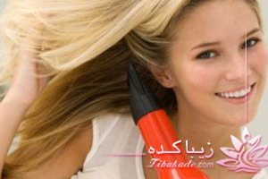 سشوار، کشیدن، مو، آسیب، خیس