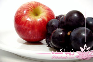 میوه، سیب، انگور، چاق، لاغر