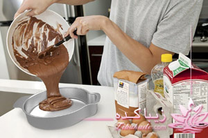 کیک، پف، مخلوط، ترفند