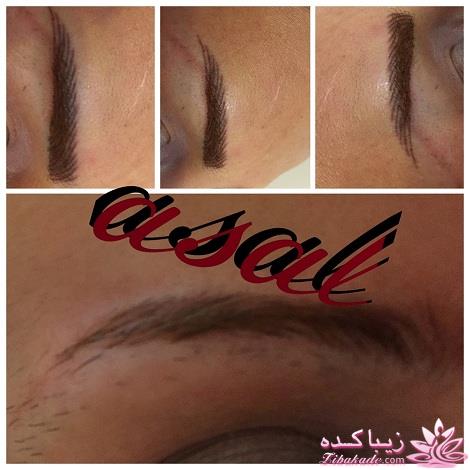 هاشور ابرو - میکروپیگمنتیشن - عسل