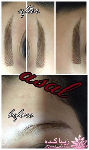 هاشور ابرو - میکروپیگمنتیشن - عسل