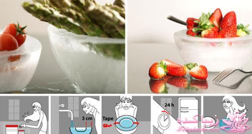 نحوه تزئین یخ برای یخچال عروس و مهمانی ها