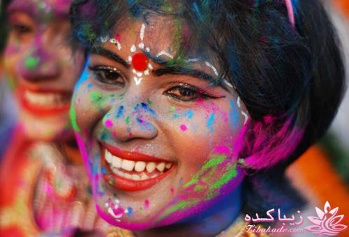 رنگ بهار بر چهره هند با جشنواره رنگ هولی