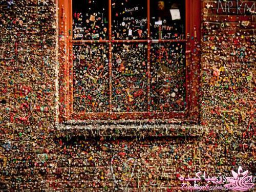 جالبه :) عجیب ترین دیوار دنیا، دیوار آدامسی