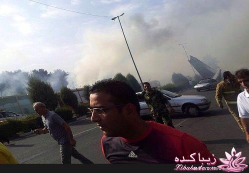سقوط هواپیمای مسافربری در فرودگاه مهرآباد