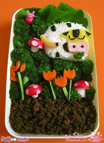 خلاقیت در تزیین غذا