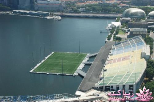 بزرگترین استادیوم شناور جهان در سنگاپور