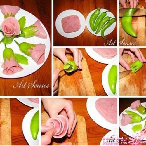 خلاقیت در تزیین غذا