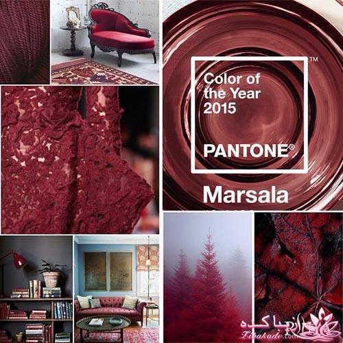 رنگ سال 2015 رنگ عنابی (شرابی خاکی) 