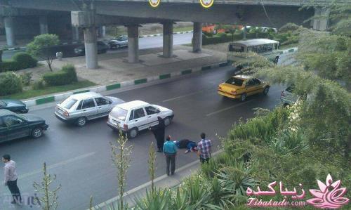 زن جوان در مشهد خودش را از بالای پل پرت کرد