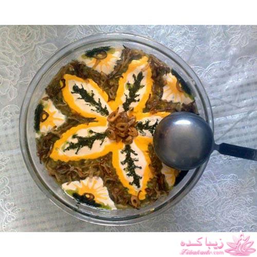 خلاقیت در تزیین غذا