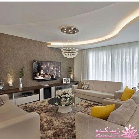 کاغذ دیواری پشت تی وی