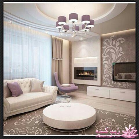 کاغذ دیواری پشت تی وی