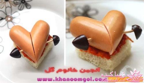 ایده برای تزئین خوراکی های روز عشق valentine