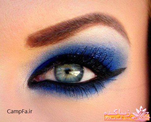 آرایش چشم رنگی به ویژه رنگ چشم طوسی