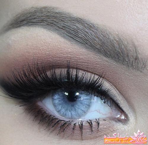 آرایش چشم رنگی به ویژه رنگ چشم طوسی