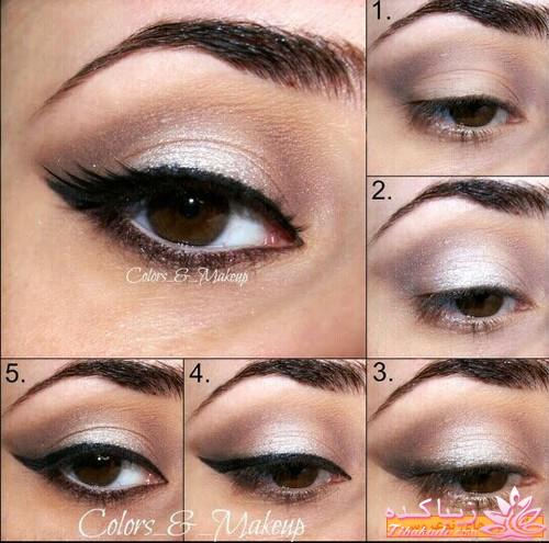 آرایش چشم رنگی به ویژه رنگ چشم طوسی