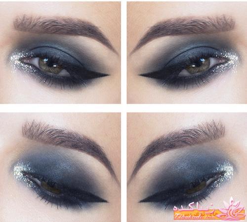 آرایش چشم رنگی به ویژه رنگ چشم طوسی