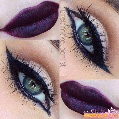 آرایش چشم رنگی به ویژه رنگ چشم طوسی