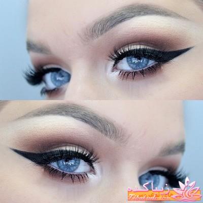 آرایش چشم رنگی به ویژه رنگ چشم طوسی