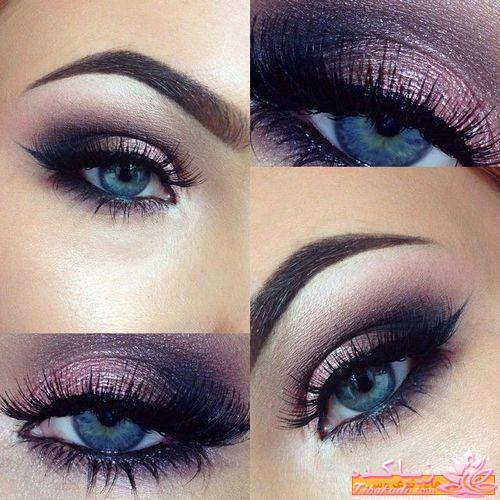 آرایش چشم رنگی به ویژه رنگ چشم طوسی