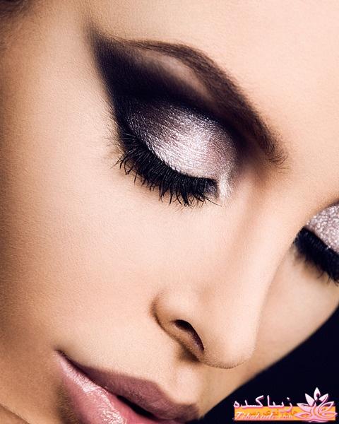 آرایش چشم رنگی به ویژه رنگ چشم طوسی