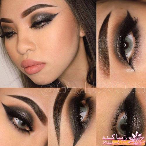 آرایش چشم رنگی به ویژه رنگ چشم طوسی