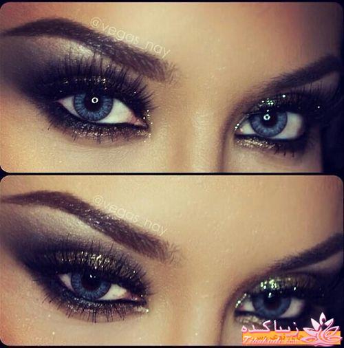 آرایش چشم رنگی به ویژه رنگ چشم طوسی