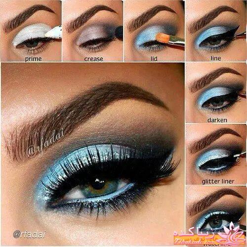 آرایش چشم رنگی به ویژه رنگ چشم طوسی