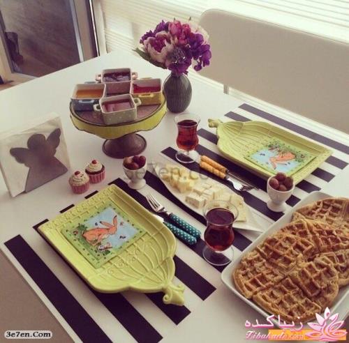 تزیین میز صبحانه و خوراکیها
