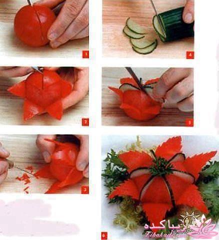 خلاقیت در تزیین غذا