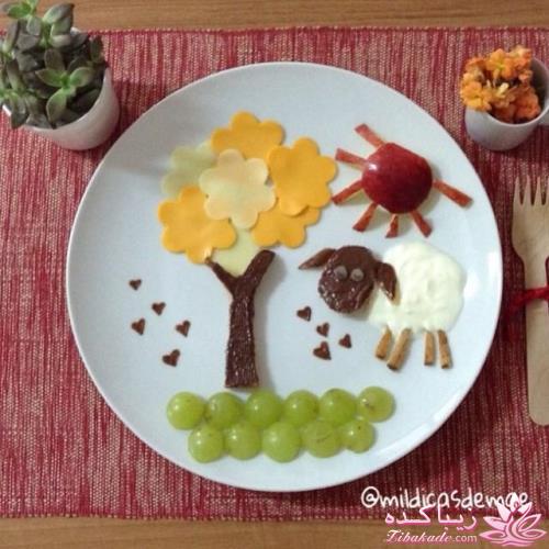 خلاقیت در تزیین غذا