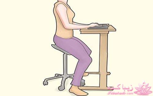 توصیه های مهم برای نحوه نشستن پشت کامپیوتر