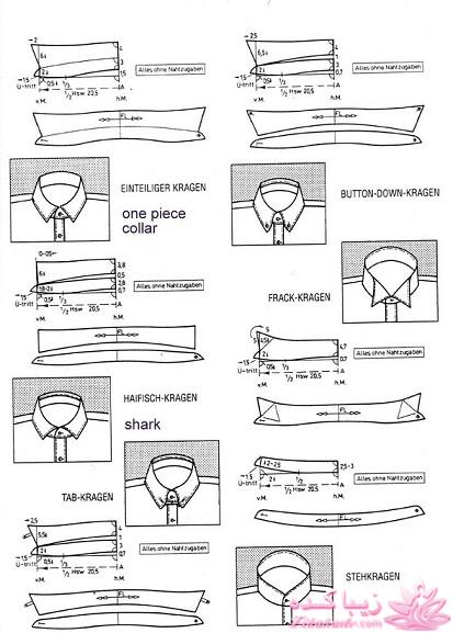 ژورنال انواع مدلهای یقه و آستین با الگو 