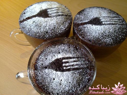 کیک لیوانی سه دقیقه ای 