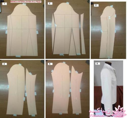 ژورنال انواع مدلهای یقه و آستین با الگو 