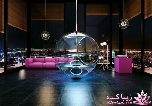 حمام کردن در یک کُره شیشه‌ای