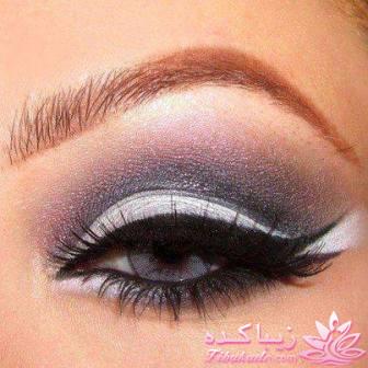 آرایش چشم رنگی به ویژه رنگ چشم طوسی