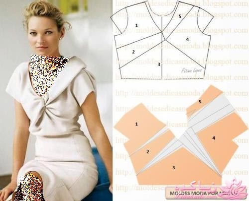 ژورنال انواع مدلهای یقه و آستین با الگو 