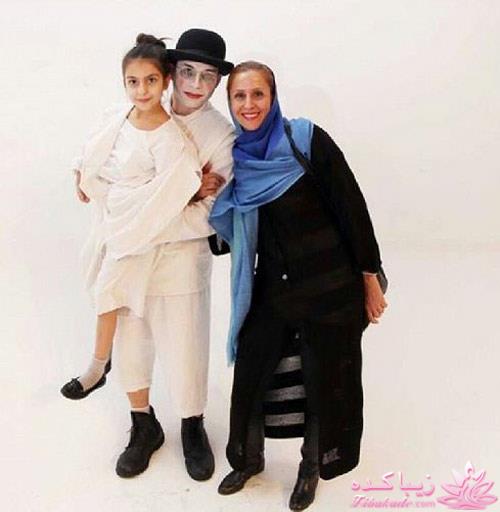 پیمان معادی، همسرش فرانک قوانلو و دخترش باران