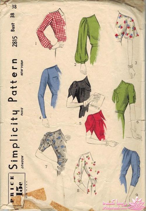 ژورنال انواع مدلهای یقه و آستین با الگو 