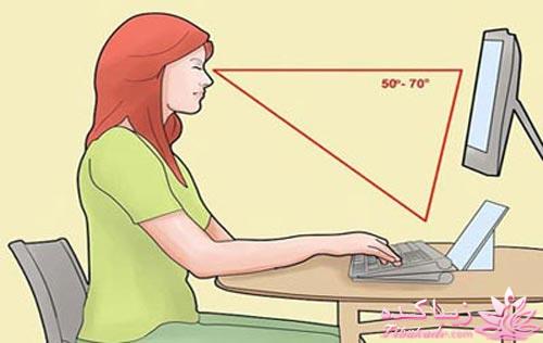 توصیه های مهم برای نحوه نشستن پشت کامپیوتر