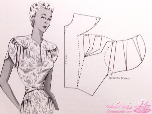 ژورنال انواع مدلهای یقه و آستین با الگو 